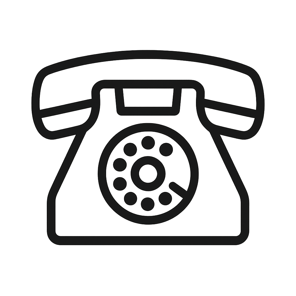 Classic rotary telephone icon representing traditional phone systems that Vibechat transforms